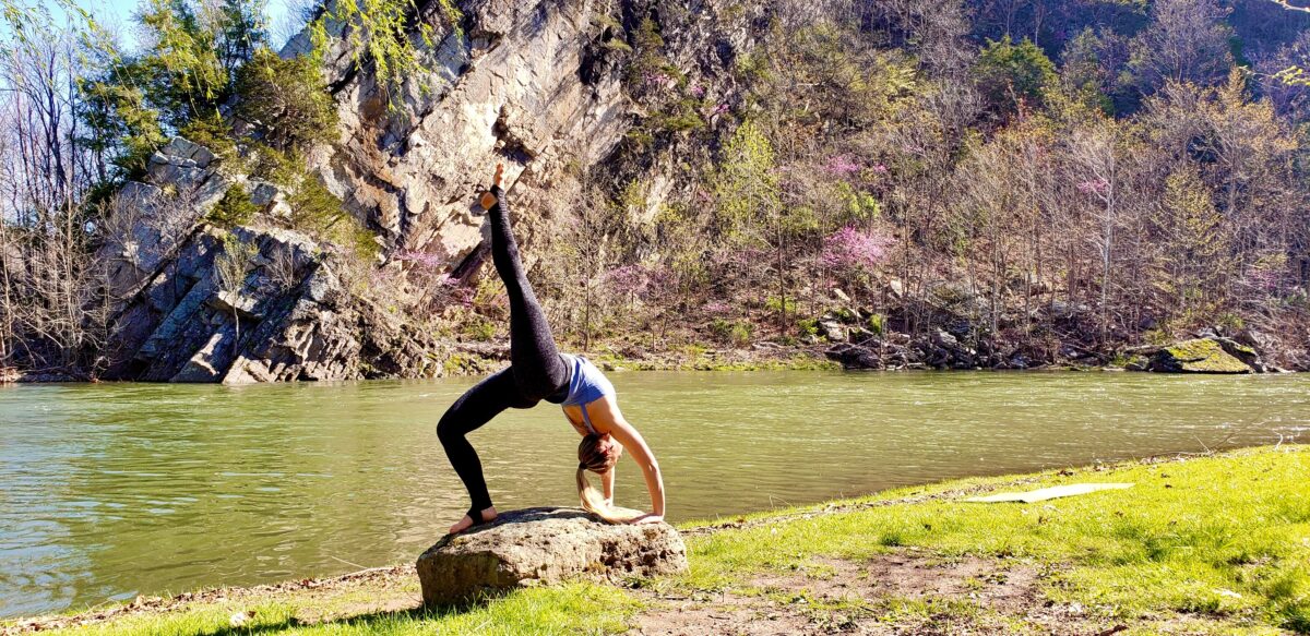 Riverside yoga retreats at Harman's in West Virginia.